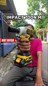 D•WE 700NM Bor Impact Wrench Brushless Mesin Bor Impact Baterai Cordless Mesin Bor 21000mah Baterai Impact