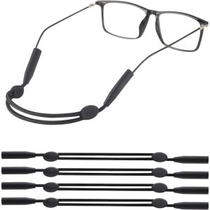 Spectacle Cord Strap Adjustable Glasses Holder Anti-slip Silicone Ear Hook Sleeve Adjustable Eyewear Rope Glasses