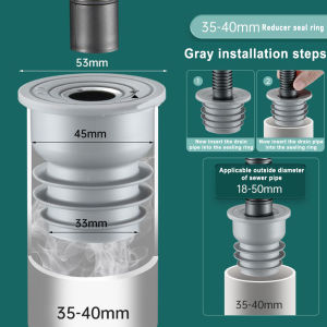 1PC Sewer Seal Ring Kitchen Pipe Deodorant Sealing Plug Floor Drain Seal Washing Machine Drain Pipe Silicone Cover For Bathroom