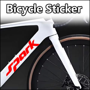 2PCS Spark Lettering Bicycle Sticker Mountain Bike Vinyl Reflective Waterproof Anti Scratch Decorative Protect Accessories Decal