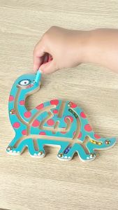 Beringin Toys - Animal Wooden Magnetic Pen Maze / Mainan Puzzle Anak / Mainan Edukasi Sensory