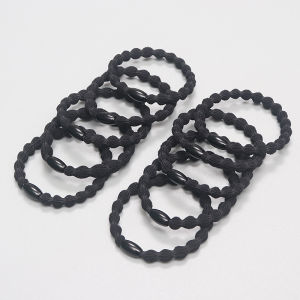 ยางรัดผมทรงกลมสีดำ ยืดหยุ่นสูง เครื่องประดับผมสำหรับผู้หญิง สไตล์เรียบง่าย หรูหรา ลำลอง แฟชั่น ฤดูใบไม้ผลิ 2022