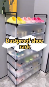 Goldstar Stainless 3/4/5/6 Layer Shoe Rack Organizer With Cover Cabinet Heavy Duty Space Saver