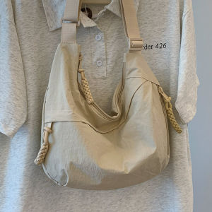 Trendy Large Capacity Womens Shoulder Bag Casual Stylish Crossbody Lightweight Korean Version Versatile Polyester Material
