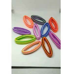 Combo 10 thun cột tóc sọc đủ màu-Dây cột tóc len thổ cẩm