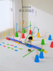Gross Motorskill Set of 120pcs Sensory Integration Training Equipment Obstacle Course Game for Kids
