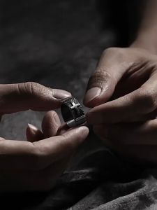 Cincin Salib S925 / Cincin salib persegi panjang / A Personalized Retro Mens Gear Niche Unique Open Ring / Aksesoris Cincin Jesus Kristen Katolik Kristiani Pria Wanita / Carved Silver Cross Adjustable Prayer Ring Resizable Open Rings