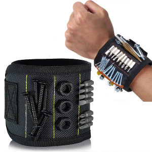 Magnetic Wristband for Holding ScrewsNails，Drilling BitsWrist Tool Holder Belts with Strong MagnetsCool Gadgets for Men wome