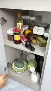 【SG STOCK】Cabinet drawer style basket storage box | Installation free storage box | Kitchen seasoning storage box | Bowl and dish storage rack