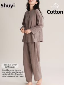 Breathable Cotton Womens Pajamas Set