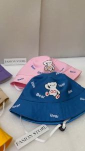 Topi Bucket Anak Motif Beruang Bear Model Korea Terbaru Buat Umur 2-8 Tahun