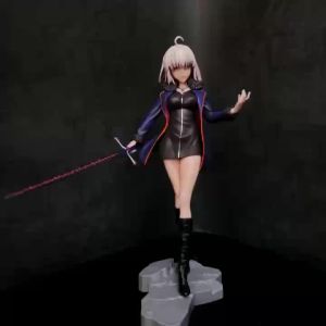 Bandai | 26cm Fate Grandorder Black Joan Of Arc Casual Clothes Cute Anime Action Figurines Model Kit Desktop Ornament Collection Toy Gift