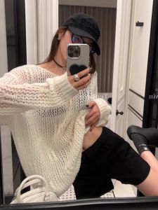 Beach Style Hollow out Knitted Sun Protection Cover up Womens Spring Summer Sleeveless Outerwear Air Conditioning Shirt