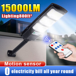 Newly Upgraded 15000 Lumens Solar Light With Human Body Sensor Outdoor Solar Light Remote Control Outdoor Waterproof Porch Light