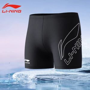 Li-Ning Mens Swimming Trunks Quick Dry Comfortable Five-Quarter Flat Angle Design Ideal for Swimming And Hot Springs