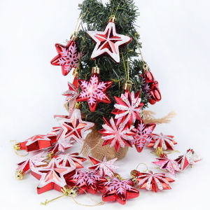 5/6 Pcs Christmas Tree Multi-pointed Star Decoration Props Christmas New Year Party Home Decoration