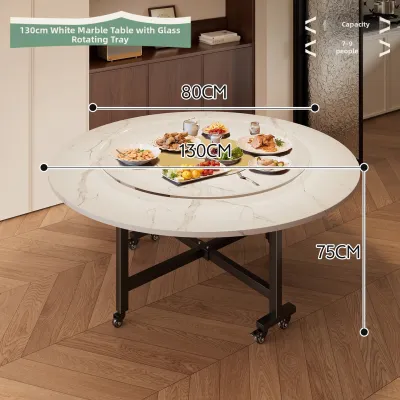 ZHUSHANXIA | Foldable Round Dining Table