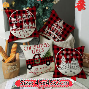 13 Phong Cách Giáng Sinh ghế sofa bằng vải lanh vỏ gối Xmas Loạt bọc gối 45cmx45cm Phim Hoạt Hình Ném Bìa Cho Trang Trí Nội Thất
