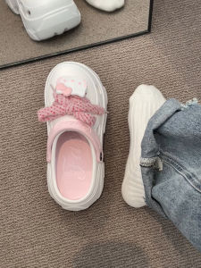 Cute Cartoon Kitty Themed Womens Summer Thick Bottom Breathable Fashionable Slip-On EVA Clog Shoes All-Season Wear