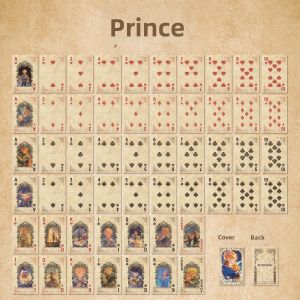 Visually Appealing Retro Anime Style Playing Cards