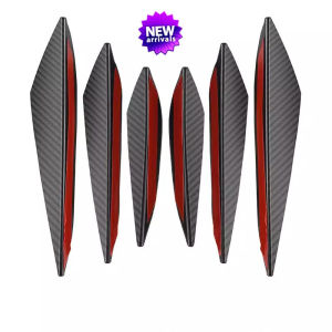 6Pcs Universal Front Bumper Lip Decoration Diffuser Splitter Fins Body Spoiler Car Body Prevent Scratches Accessory