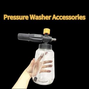 1 Bộ Súng Tạo Bọt Đen Vàng 1000ML Có Tay Cầm Dày Bình Trong Suốt Bộ Dụng Cụ Tạo Bọt Tuyết Rửa Xe Áp Lực