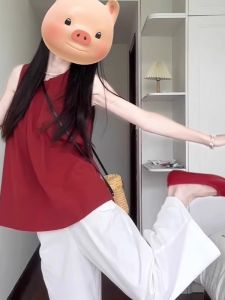 Summer 2025 Womens Loose Fit Short Sleeve T-Shirt round Neck Base Shirt Design Sensation Niche Trendy Casual Comfortable Top