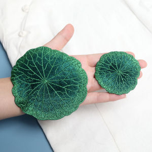 Lotus Leaf Embroidered Cloth Sticker Patches: Multi-Color DIY Accessories for Chinese Style Clothing