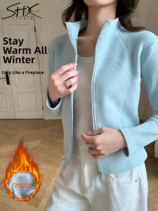 SUHUIQIAN | Slim Fitted Thickened Polar Fleece Hoodie