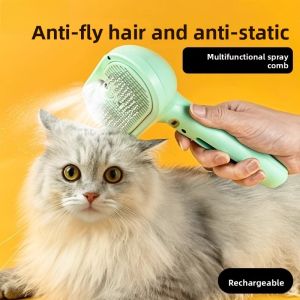 Cat Comb Spray Float Hair Removal Tool Dog Bath Cleaning Brush Pet Grooming Supplies Professional Cat Dog Comb Brush