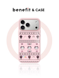 Sweet Girl Pink Cat Pattern Ice Vein Anti-drop Phone Case