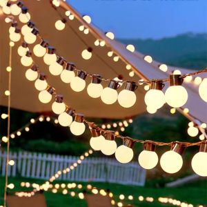 VOVOVA Christmas Solar String Lights 100 LED Waterproof Outdoor Fairy Lights with Crystal Globes for Garden Xmas Tree Party Wedding Patio Decoration