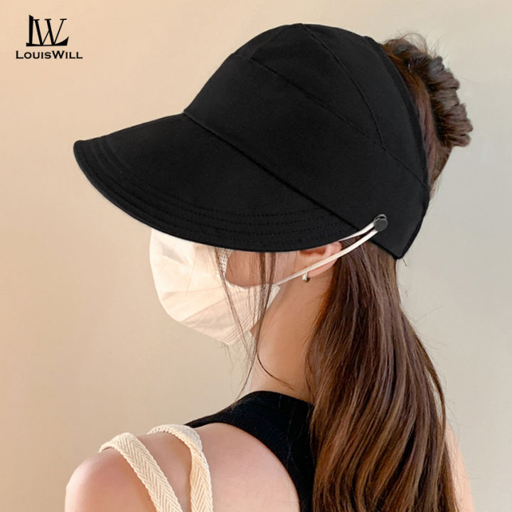 LouisWill Women Sun Cap Sun Visor Hat Half Empty Top Large Brim