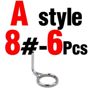 Topranc 6Pcs Fishing Rod Pole Guides Ring Guide DIY Replacement Repair Pole Guides Tips Rings Accessory Fishing Rod Parts