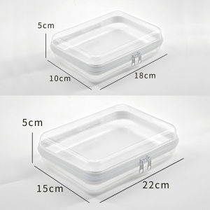 กล่องเก็บของแบบพกพาหรูหราสไตล์ญี่ปุ่น กล่องใสสำหรับเก็บเครื่องสำอาง ความจุขนาดใหญ่ ทนทานต่อการซัก สำหรับผู้ชายและผู้หญิง