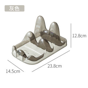 Transparent Kitchen Storage Rack Pot Lid Holder Cutting Board Stand Drainage Spoon Pot Holder No-Brand Plastic Material