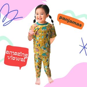 Gaffykids setelan kaos printing untuk umur 1 tahun sampai 12 tahun tersedia 4 varian warna istimewa
