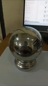 Ornamen Mahkota stainless bola 3" x 5"