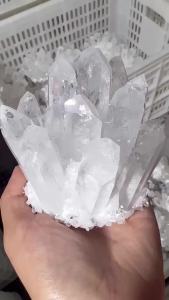 300-1000g Natural Rare White Transparent Quartz Crystal Mineral Cluster Specimen Home Office Degaussing Decoration Energy Gem