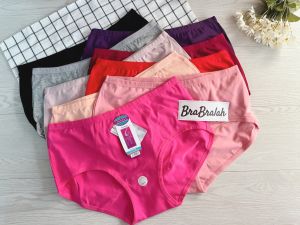 [ BRABRALAH ] #6266 High Quality Woman Panties Briefs Buttocks Push Up Underwear  Premium Quality  Cotton Size L-XXXL