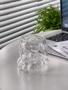 350/400ml Clear Heat Resistant Glass Coffee Mug Glass Latte Cup Milk Water Cocktail Glass Cup Dropshipping Small Niche Design