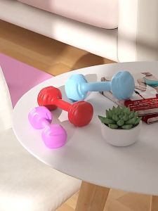 SET SEPASANG Dumble Barbel 1KG/ 2KG/ 3KG/ 5KG Dumbell Gym Fitnes PE Material Home Work Out