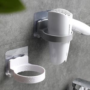 Wall-mounted Hair Dryer Bracket Hole-free ABS Home Bathroom Hair Dryer Bracket Storage Manager