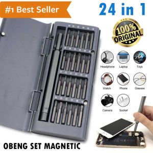 Terlaris Obeng Jam perbaikan hp Magnet 24 in 1 - Obeng Set Magnetic Bits 24 in 1 Keren