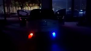 Universal Car Modified Exhaust Muffler Tip Pipe LED Red Blue Light 63mm Inlet Carbon Fiber Exhaust Muffler Tips