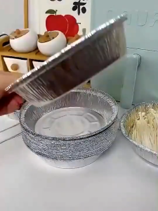 10pcs Aluminum Foil Tray Non-Stick Baking Tinfoil Tray Oil-Proof Disposable Baking Tray for Sorting Baking Prep-Meal Reheating