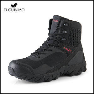 Fuguiniao 2022 Mens Hiking Shoes Non-slip Mountain Tactical Ankle Boots Outdoor Camping Trekking Boots Free Shipping