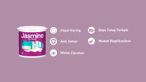 CAT TEMBOK DINDING PLAFON TERAS KAMAR DLL JASMINE 4.5KG