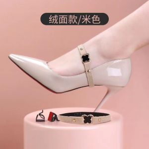 Elastic Shoe Laces High Heels Anti-Loss Buckle Lazy Womens Sandals Fixed Strap Shoes No Installation Required