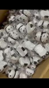 Creative LED Cute Panda Plastic Kids Night Light Cute Panda Lamp Bedside Decor Night Light Living Room Birthday Gift Decoration